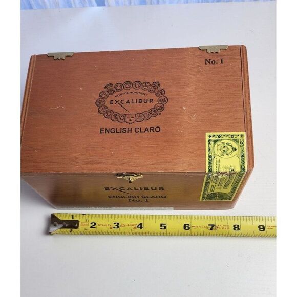 Excalibur English Claro No. 1 Empty Cigar Box - Picture 7 of 10